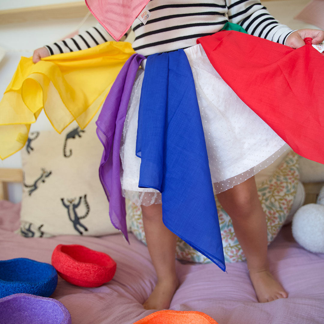 pit and play speeldoek regenboog - rood. - 48x48 cm | 6154111261295 | 8