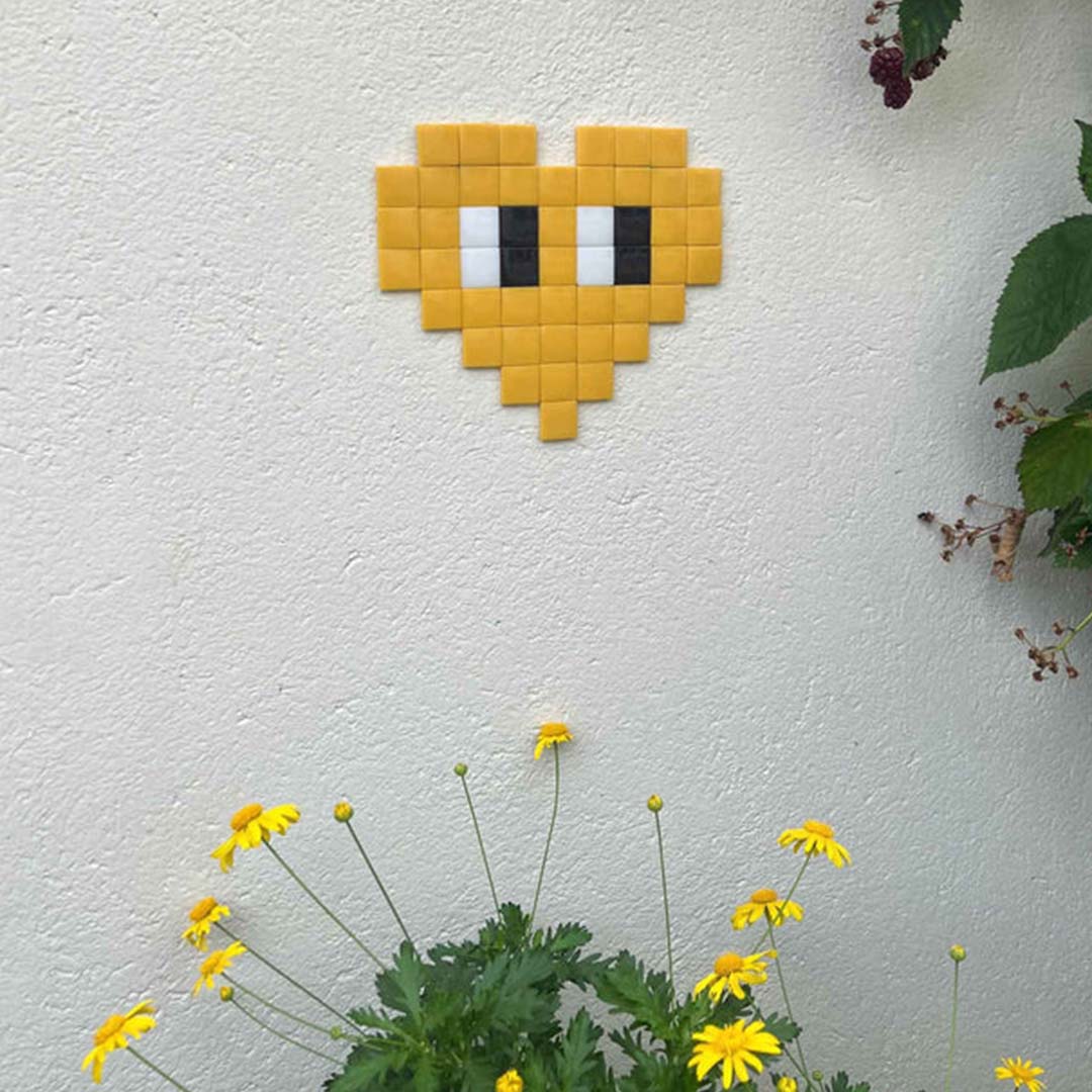 pixel corner mozaïek knutselset - hart - geel |  PAK160E_M | 2