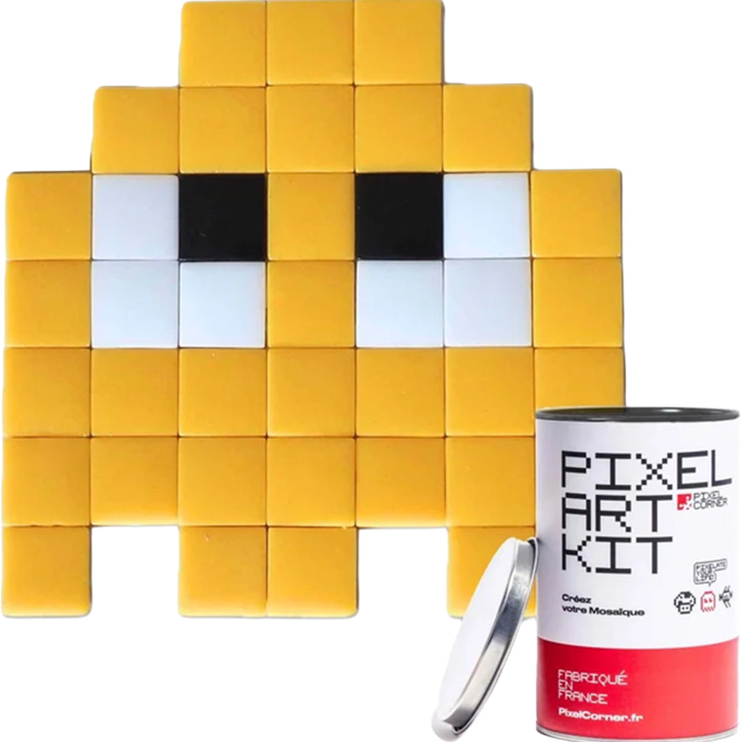 pixel corner mozaïek knutselset - the gloomie - geel