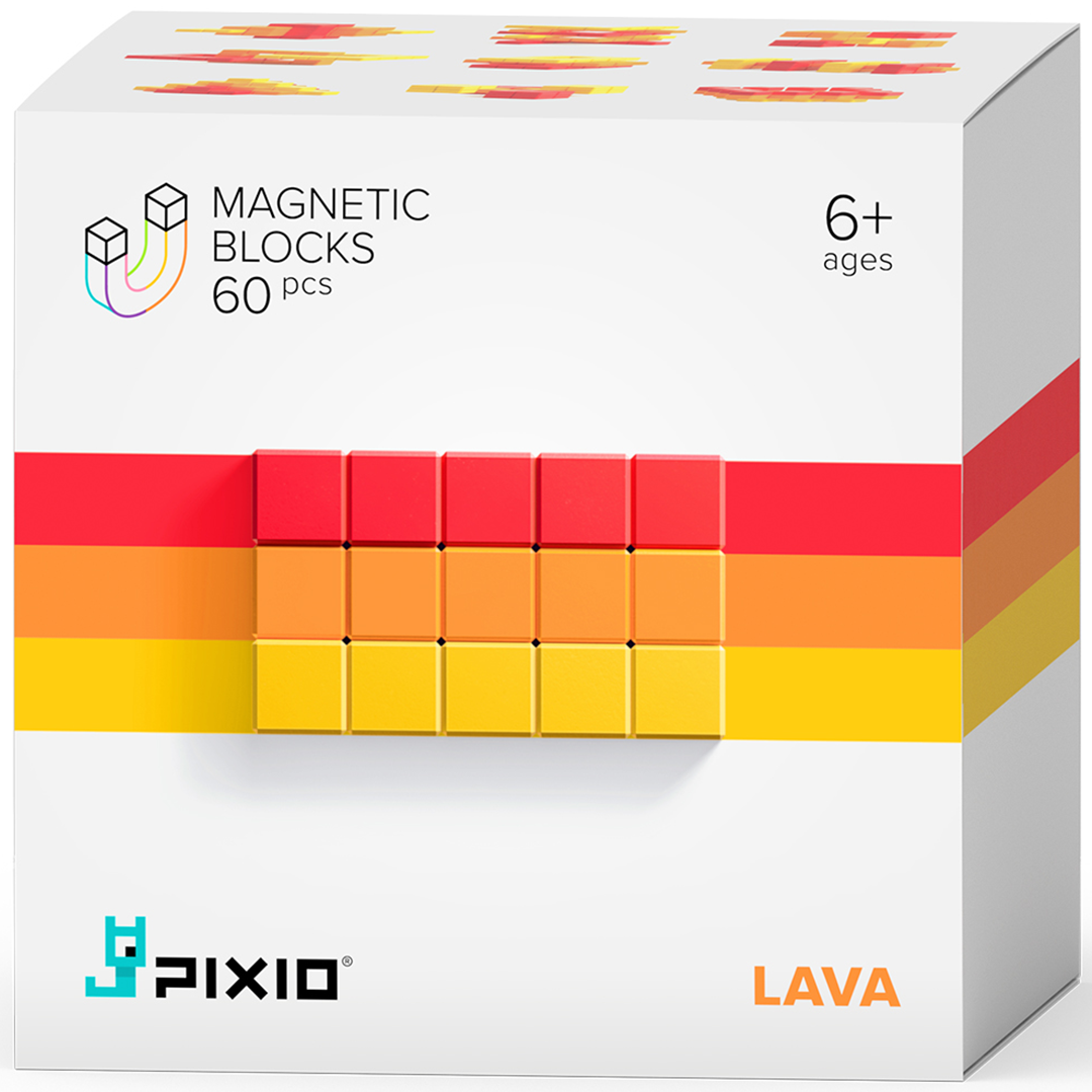 pixio magnetische blokjes abstract lava - 60st | 20208 | 0