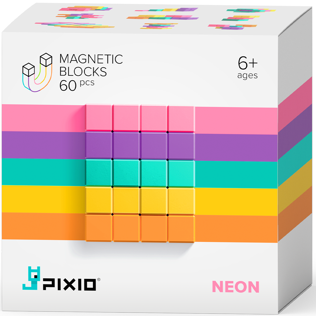 pixio magnetische blokjes abstract neon - 60st | 20203 | 0