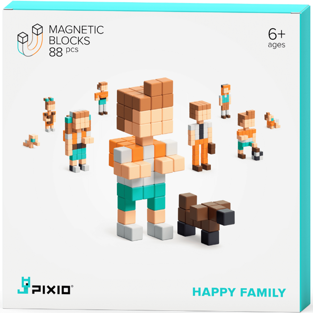 pixio magnetische blokjes happy family - 88st | 30103 | 0