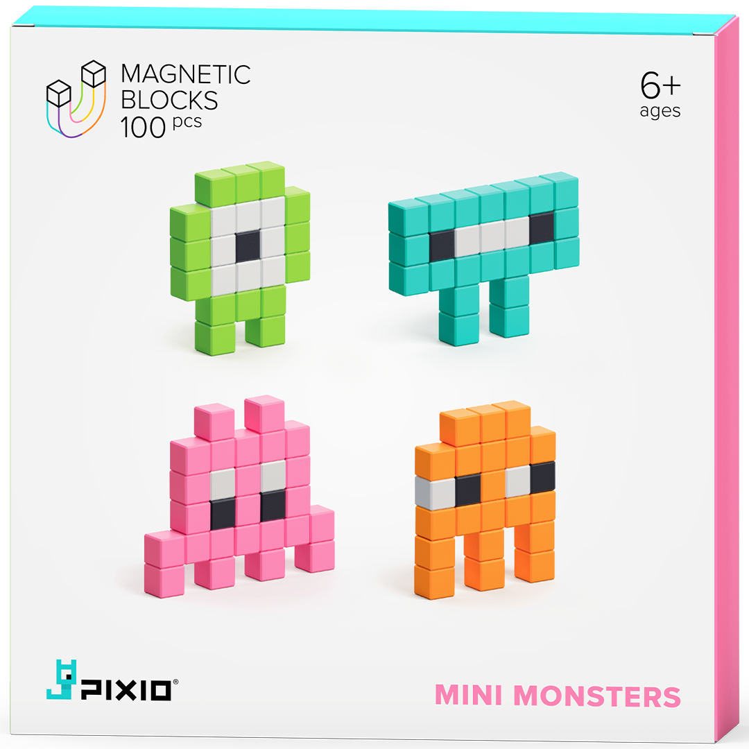 pixio magnetische blokjes mini monsters - 100st | 40102 | 0