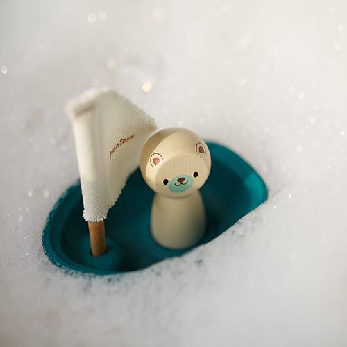 plan toys badspeelgoed zeilbootje en ijsbeertje | 5712 | 3