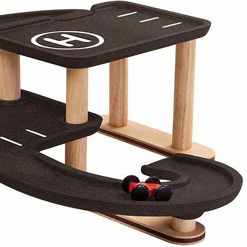 plan toys parkeergarage zwart-naturel | 4006270 | 5