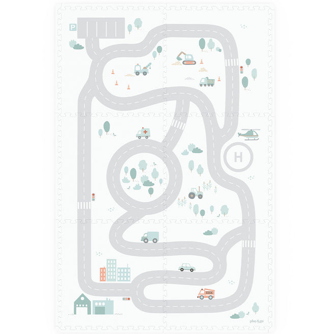 play&go 2-in-1 foam speelmat eevaa - road - 180x120 cm | 4895250600980 | 0
