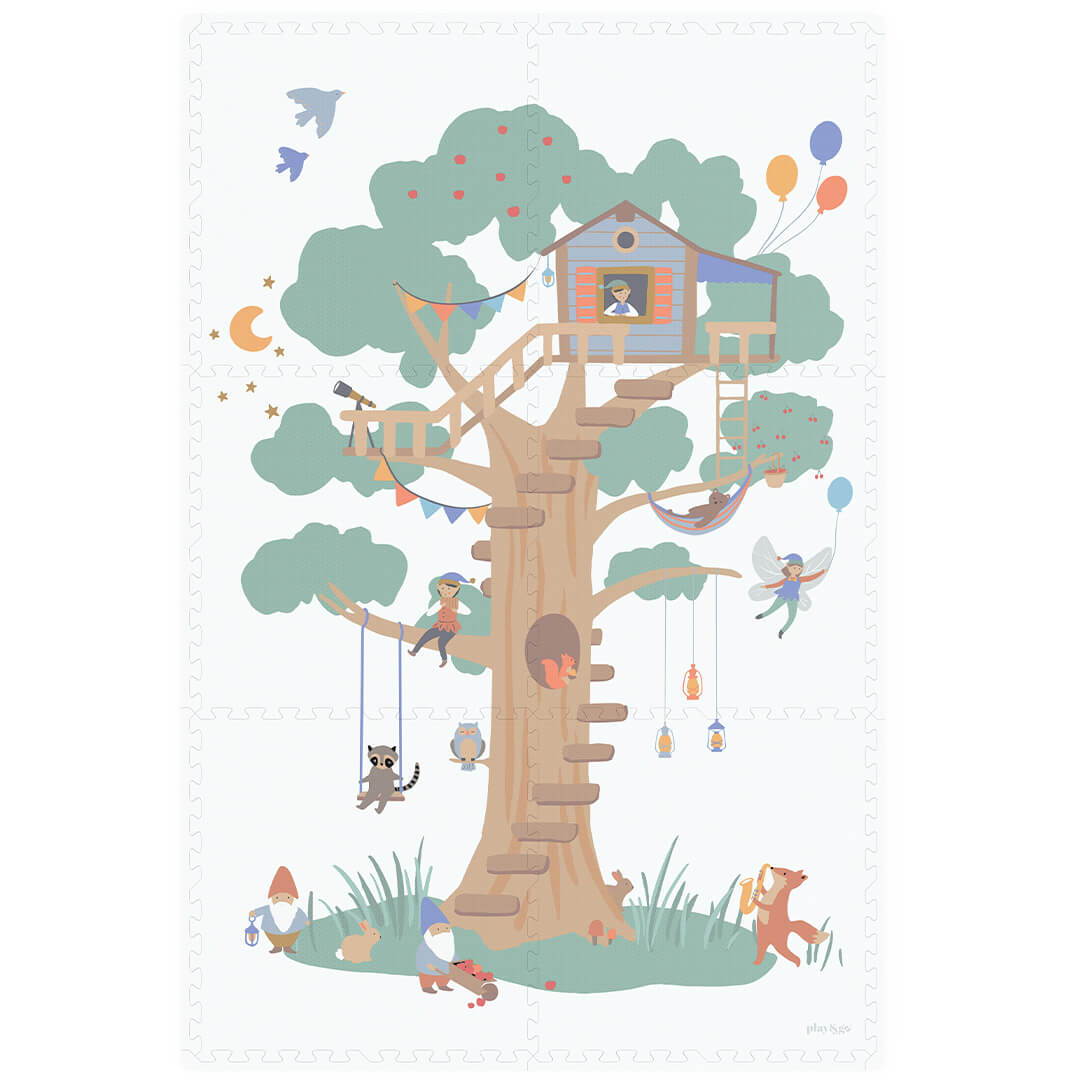 play&go 2-in-1 foam speelmat eevaa - treehouse - 180x120 cm | 4895250601277 | 0