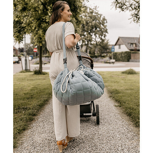 play&go soft baby speelkleed en reistas organic - dusty blue | 4897095301329 | 8