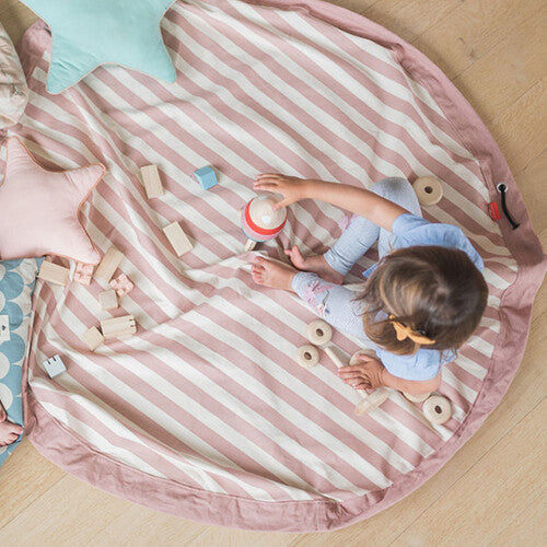 play&go speelkleed en opbergzak strepen zacht roze | 4897095301398 | 3