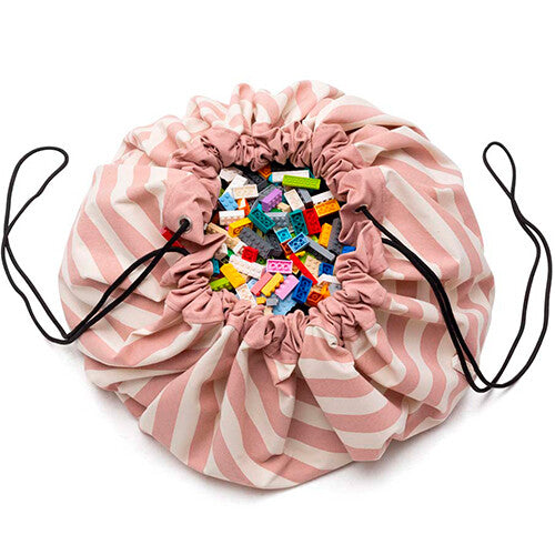 play&go speelkleed en opbergzak strepen zacht roze | 4897095301398 | 4