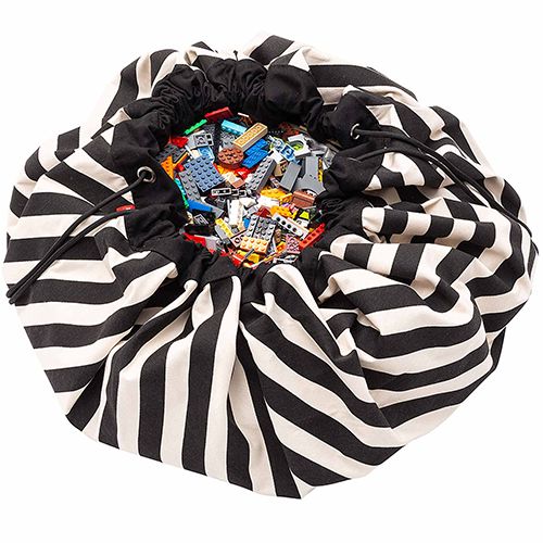 play&go speelkleed en opbergzak strepen zwart | 4897095300308 | 0