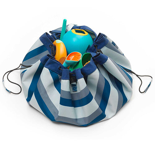 play&go waterdicht speelkleed en opbergzak outdoor – blauw/groen gestreept | 4897095301466 | 0