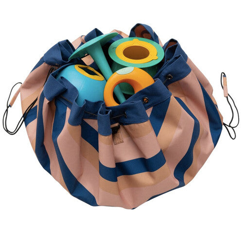 play&go waterdicht speelkleed en opbergzak outdoor - mokka strepen | 4897095301275 | 0