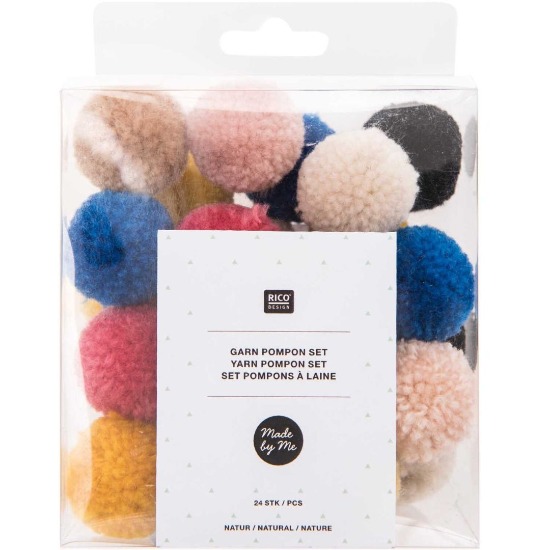 pompons natur mix - 24st | 08758.00.41 | 0