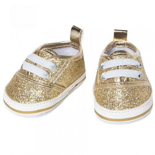 poppenschoenen sneakers glitter - goud - 30-34 cm | HL1461 | 0
