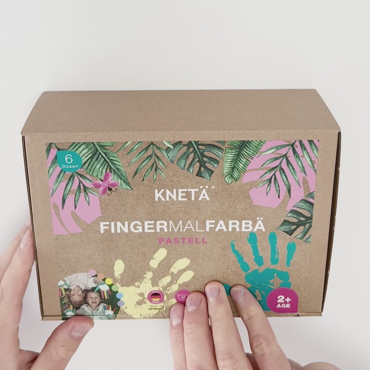 knetä vingerverf pastel - 6 kleuren | 1967885 | video