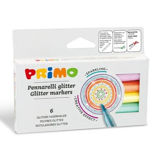 primo viltstiften glitter - 6st | 245319235 | 0