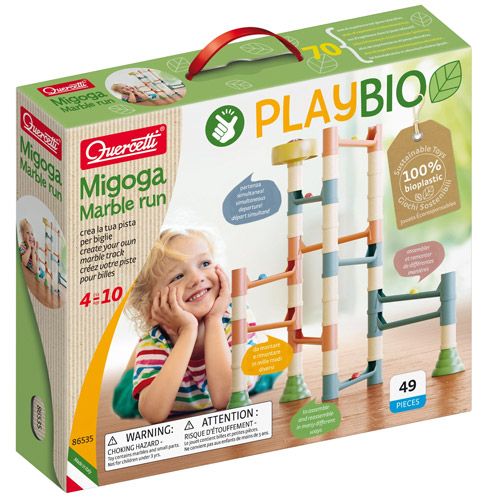 quercetti playbio bouwset knikkerbaan - 45st  | QT86535 US | 1