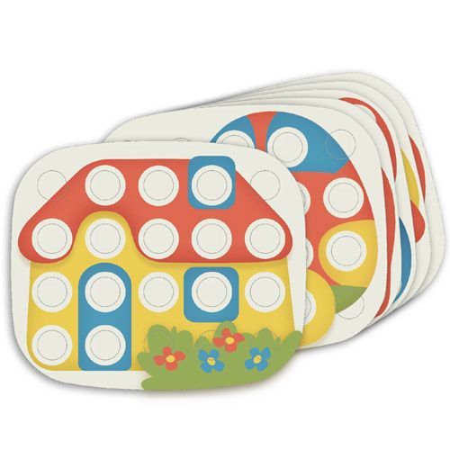quercetti playbio mozaïekpuzzel fantacolor baby - 22st  | QT84405 | 3