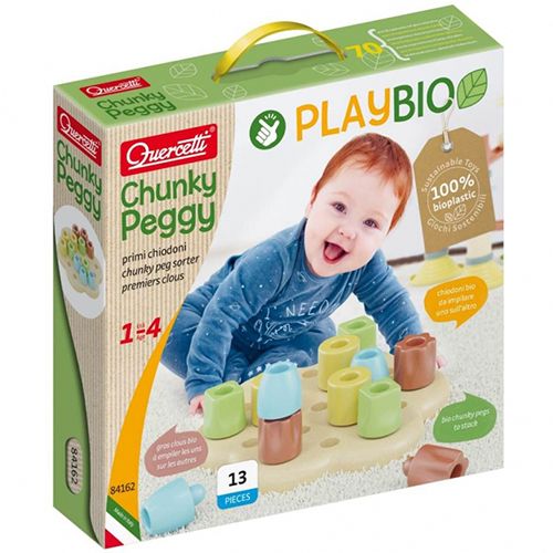 quercetti playbio sorteerspel chunky peggs - 13st | QT84162 | 2
