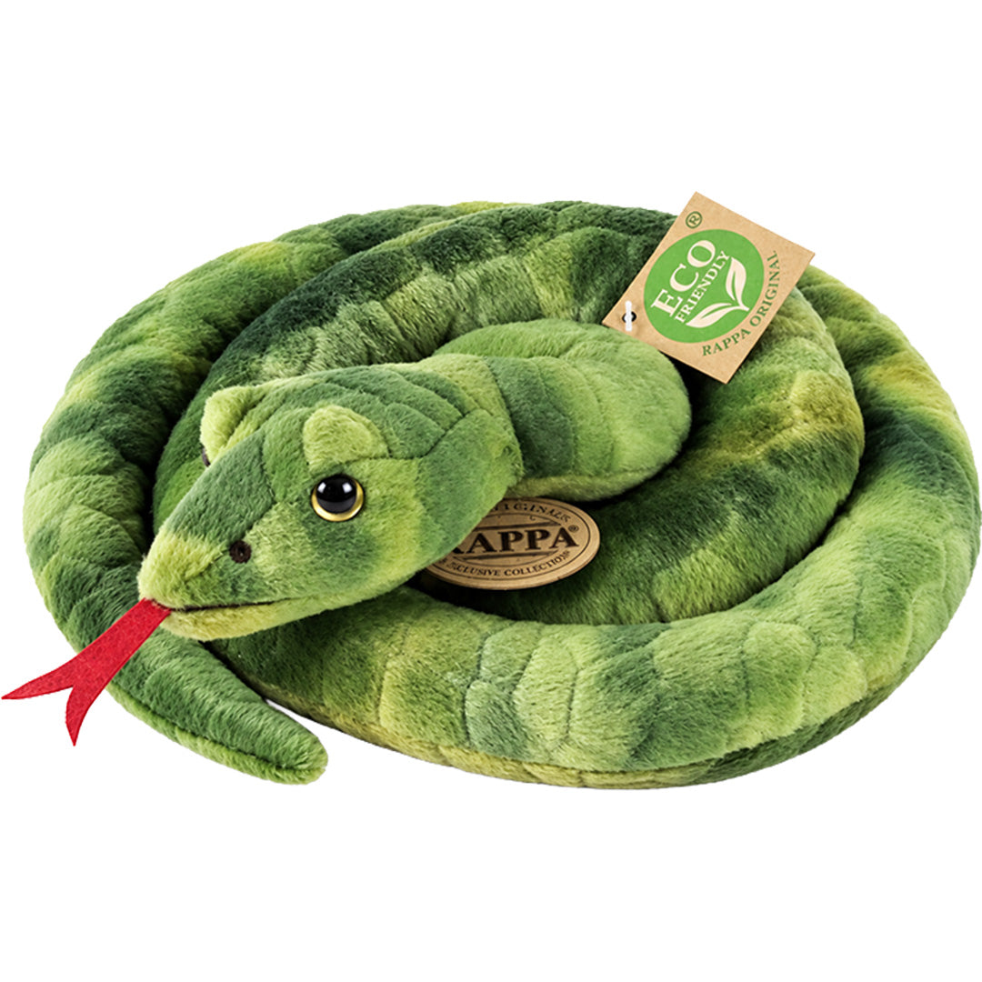 rappa knuffelslang groen - 90 cm
