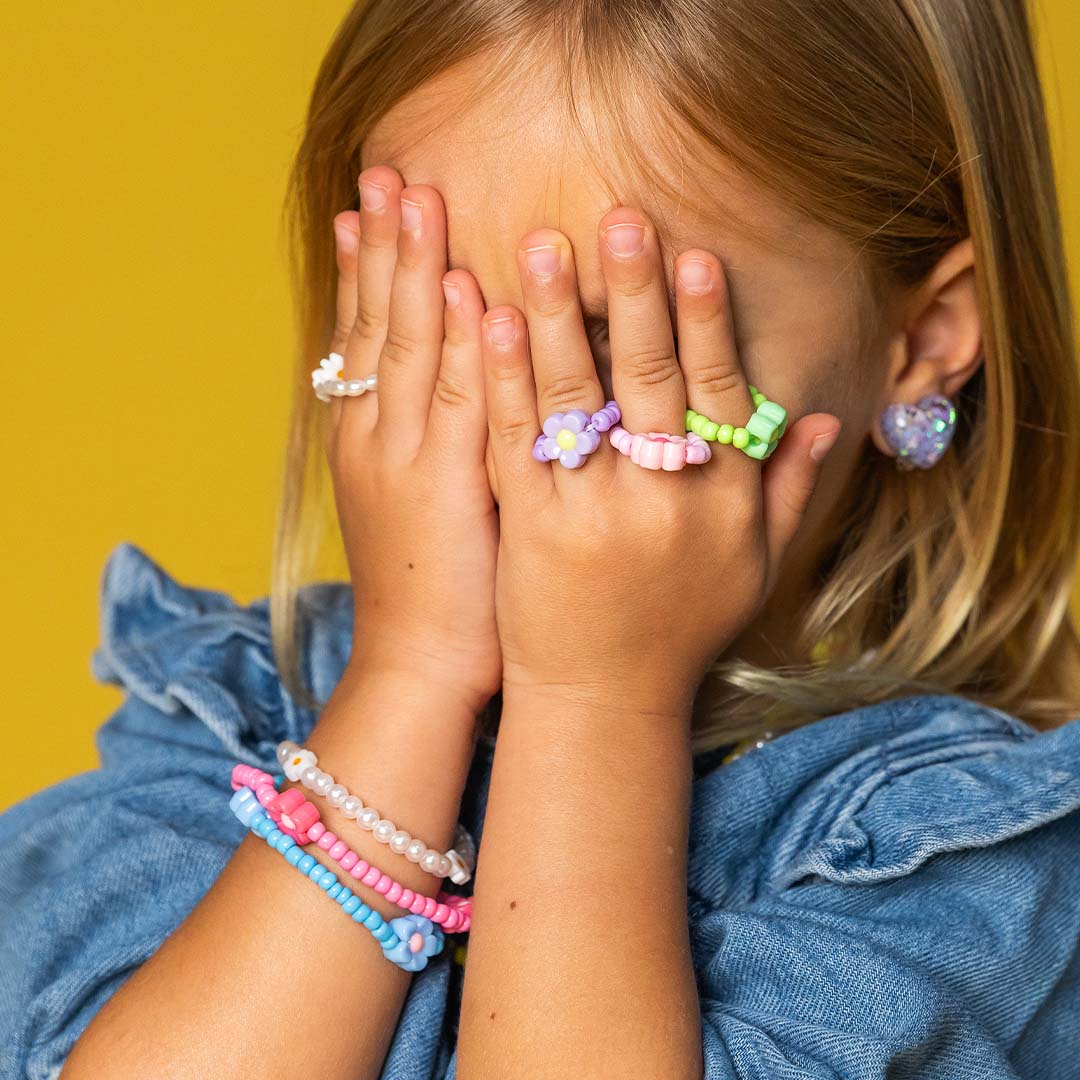 ratatam armband met bloem paars | 3 armbanden en ringen