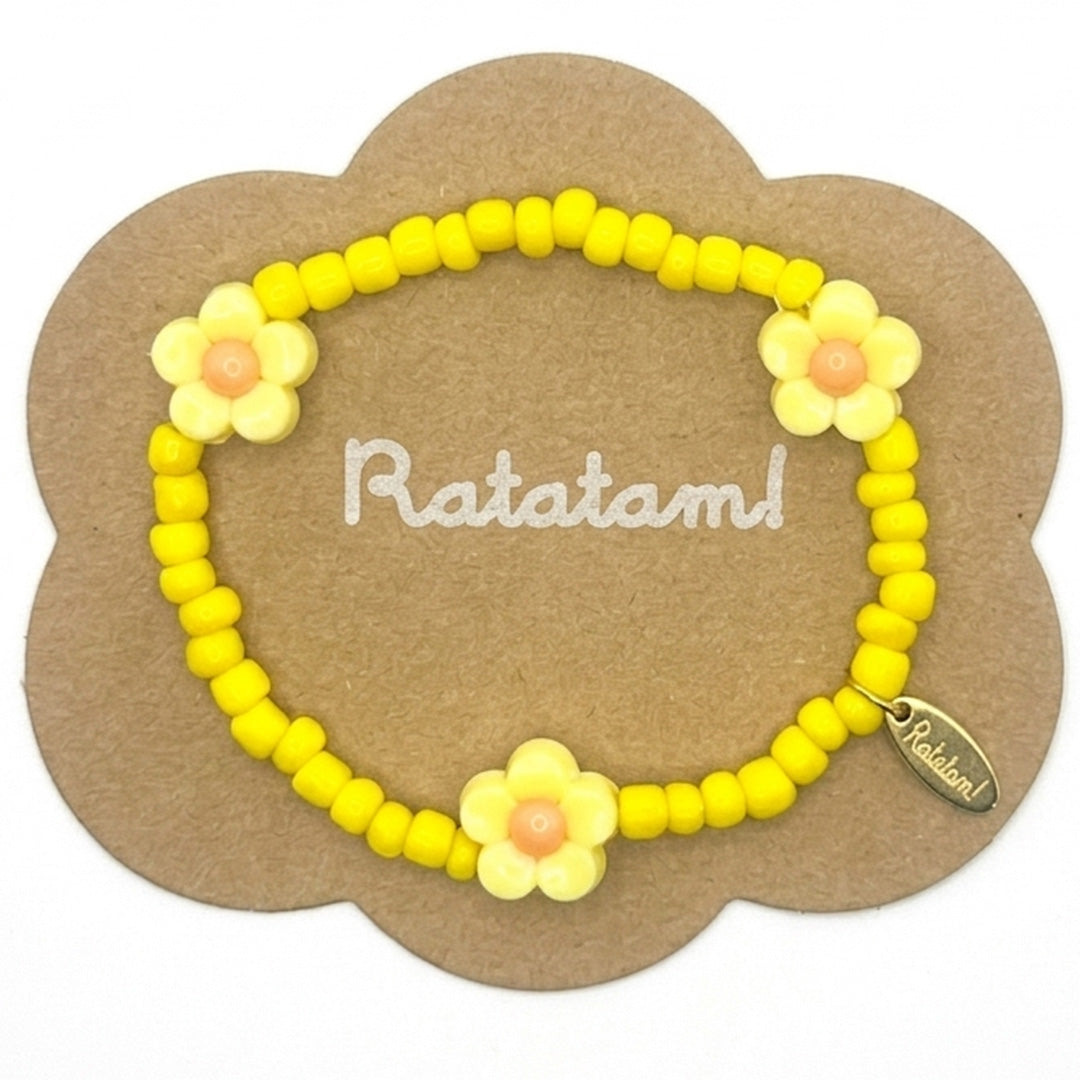 ratatam armband met bloem geel | RATABR-FLO01 | 2