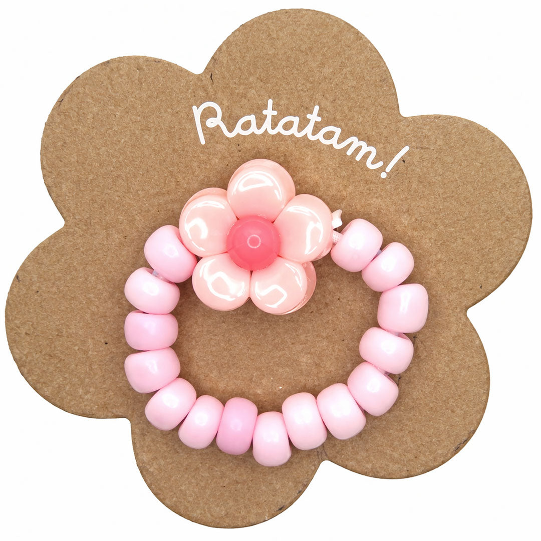 ratatam ring met bloem roze | RATARG-FLO04 | 2
