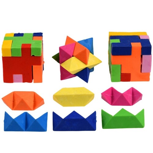 rex london gummetjes 3D puzzels - 4st  | 30069 | 4