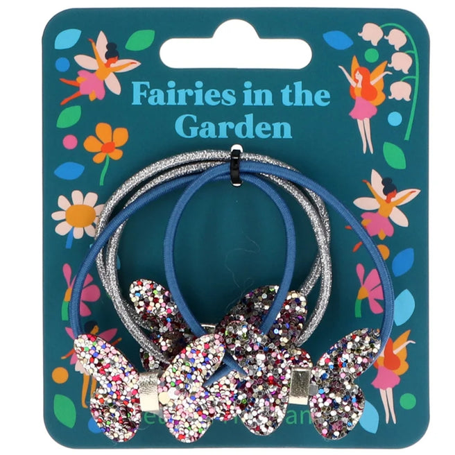 rex london haarelastiekjes fairies in the garden - butterfly - 4st | 30291 | 0