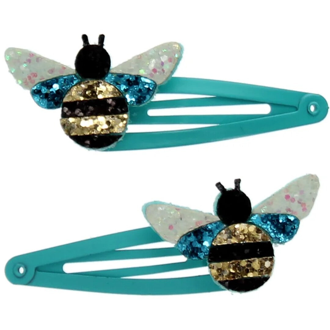 rex london haarspeldjes bumblebee glitter - 2st | 30305 | 0