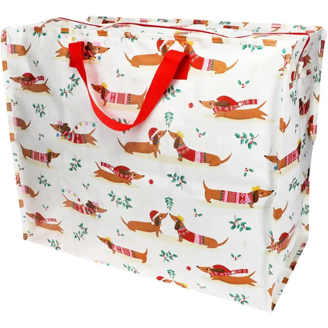 rex london jumbo opbergtas festive sausage dog | 30859 | 0