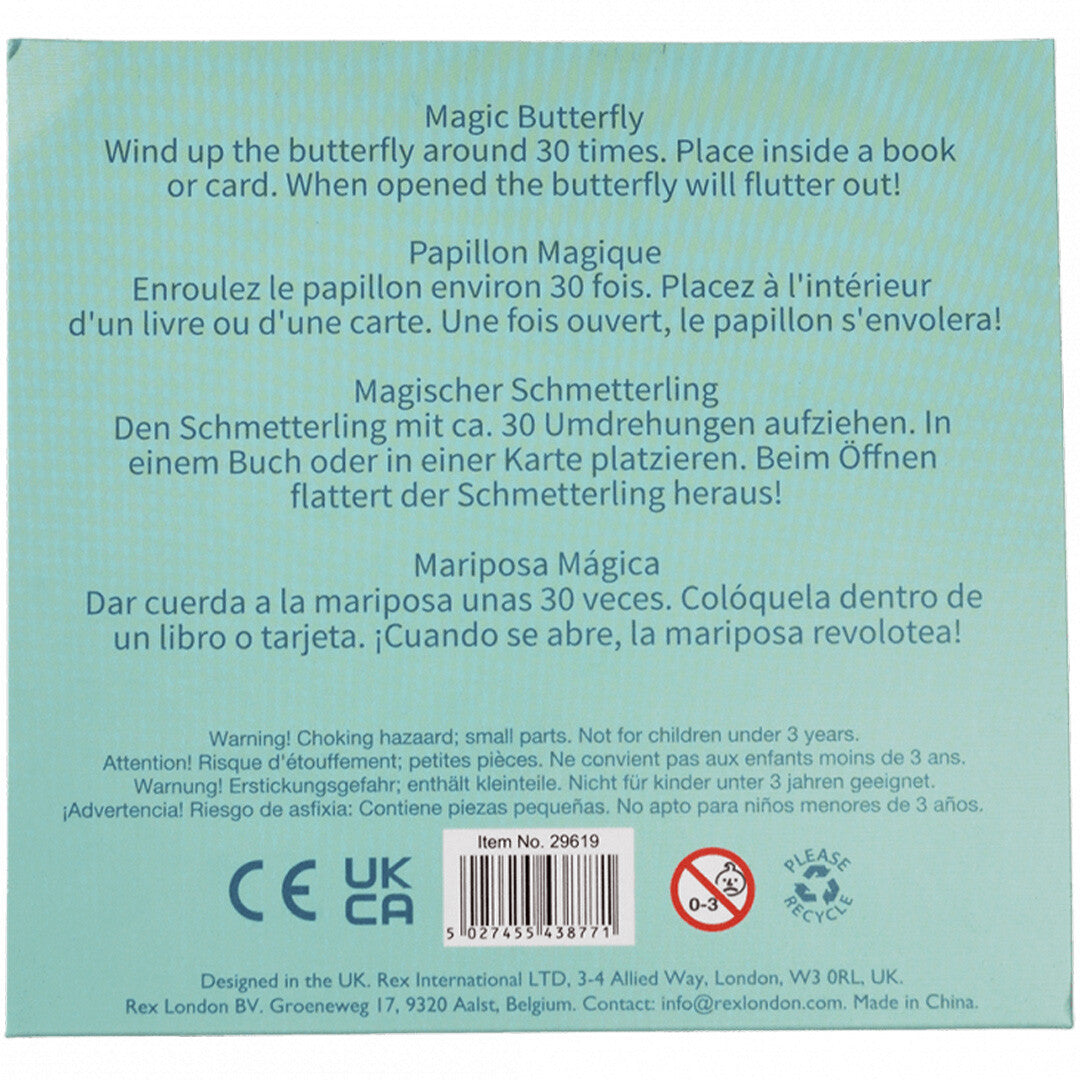 rex london opwindbare vlinder blauw | 29619 | 3