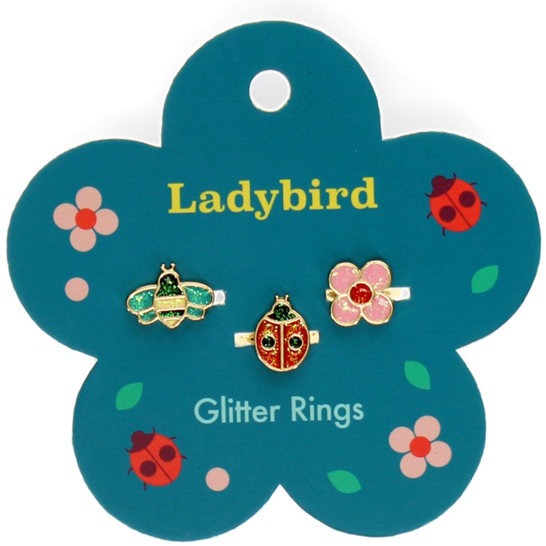 rex london ringen glitter ladybird - 3st | 30687 | 0
