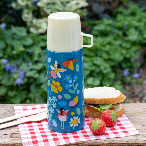 rex london rvs thermosfles met beker - fairies in the garden - 350 ml | 29573 | 4