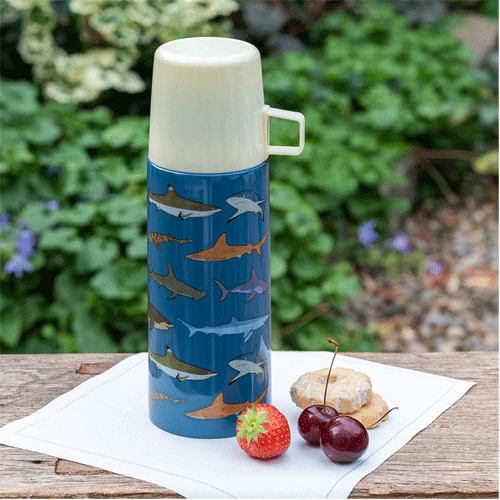 rex london rvs thermosfles met beker - sharks - 350 ml | 29575 | 4