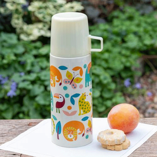 rex london rvs thermosfles met beker - wild wonders - 350 ml | 29576 | 4