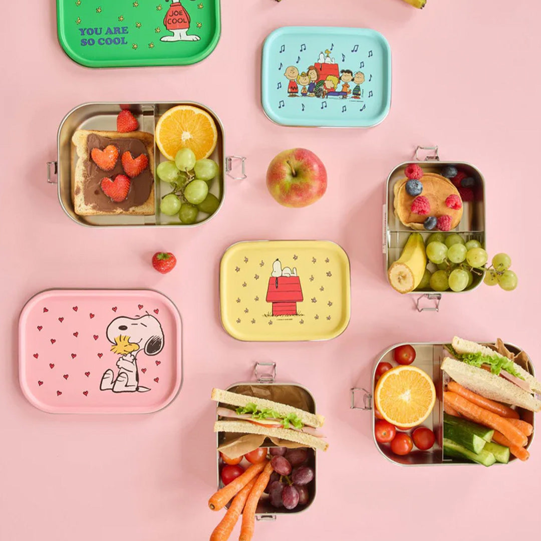 rice rvs broodtrommel snoopy - roze | STLUN-LSNOOPI | 4