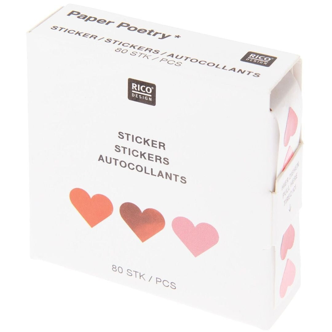 rol mini stickers - neon hartjes | 300973 | 3
