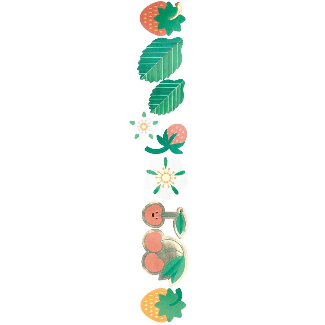 rol stickers - aardbeien & kersen - 120st | 300600 | 2