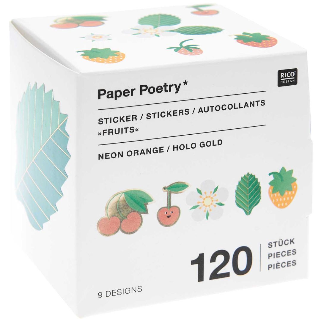 rol stickers - aardbeien & kersen - 120st | 300600 | 3