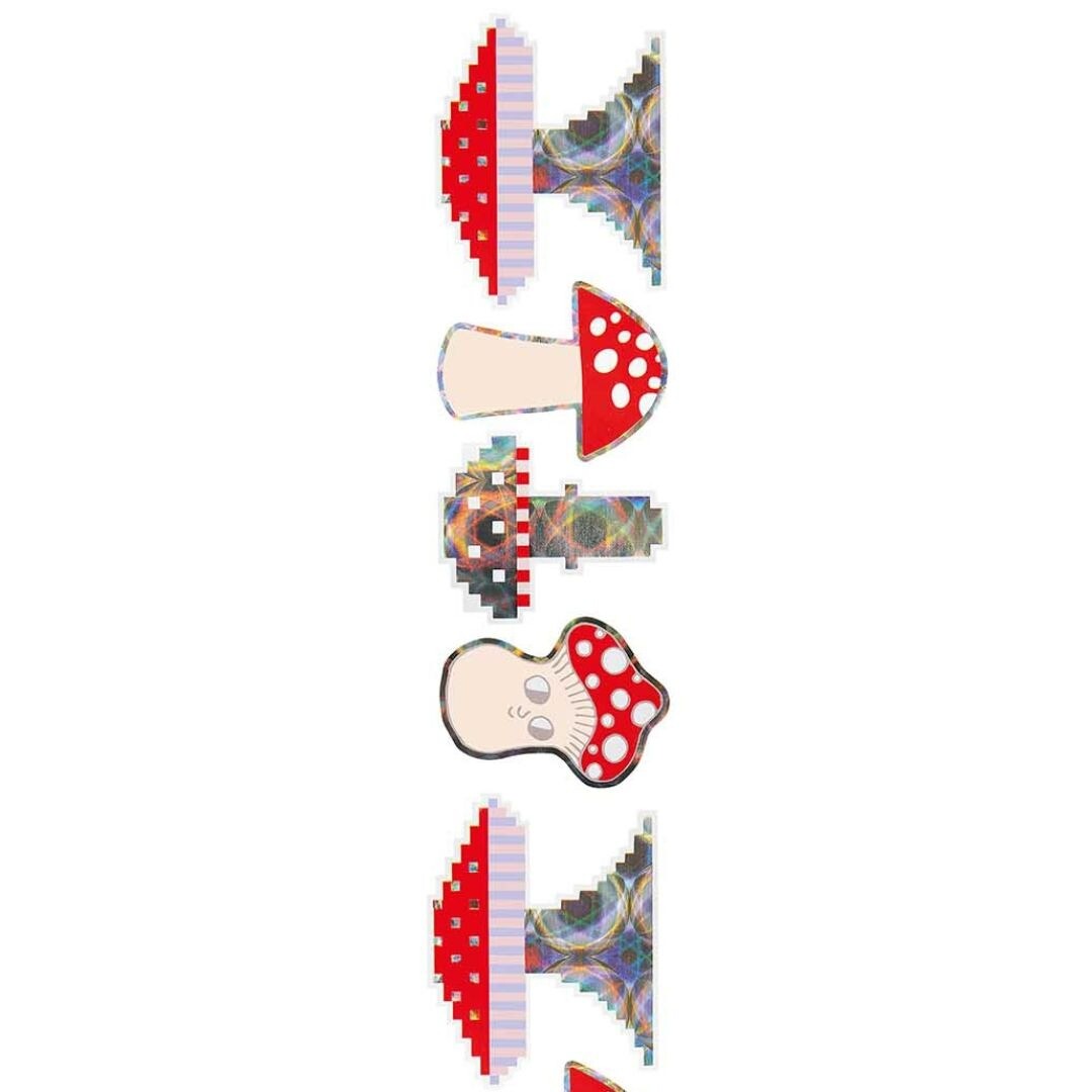 rol stickers - grote paddenstoelen | 300929 | 2