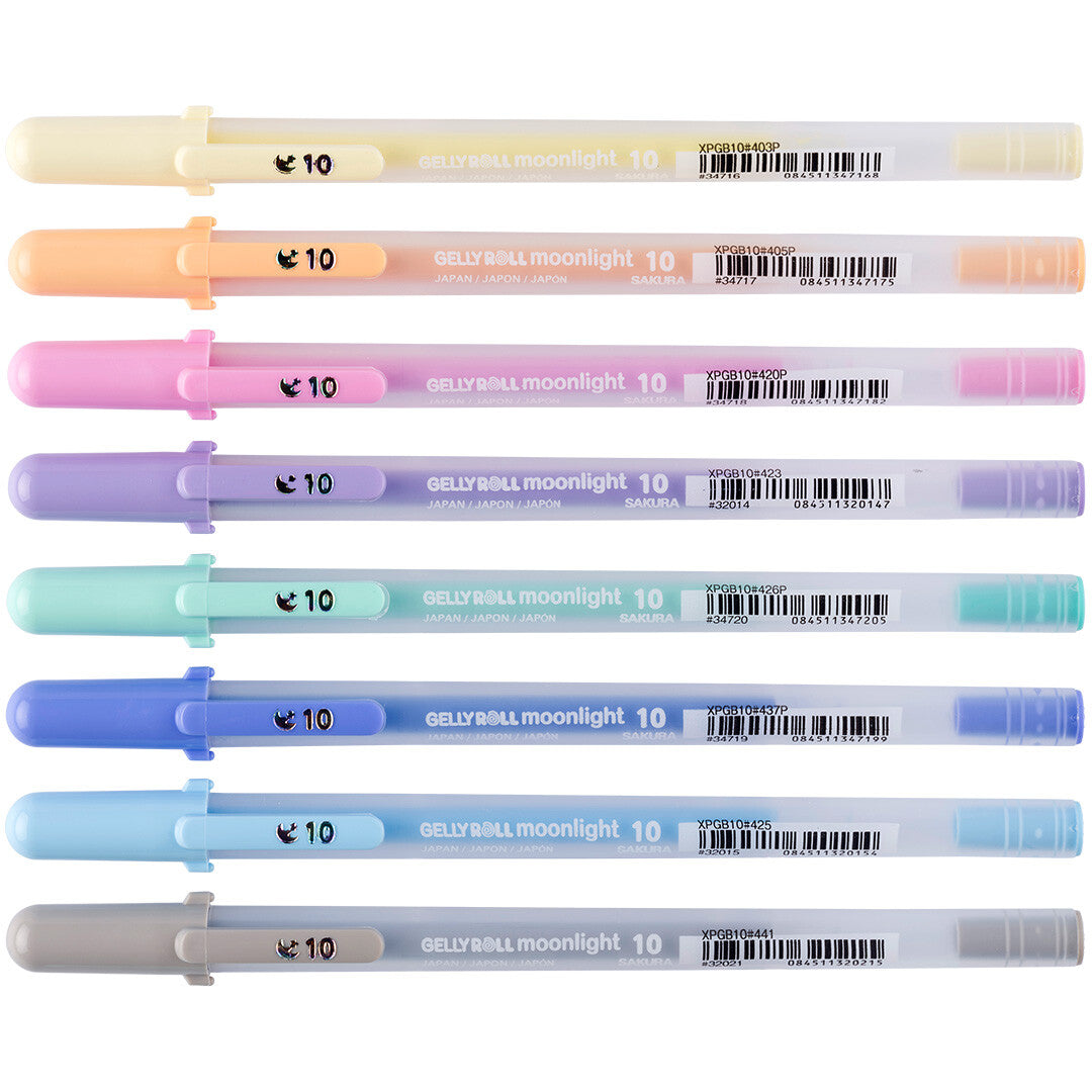 sakura gelpennen moonlight pastel - 8st | POXPGBMOO8 | 0