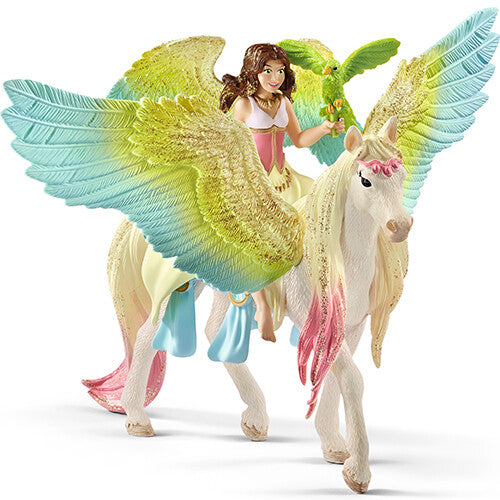 schleich bayala glitterpegasus met fee surah | 70566 | 0