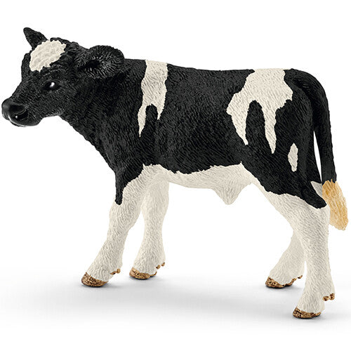 schleich farm world holstein zwartbont kalf - 7,5 cm | 13798 | 0