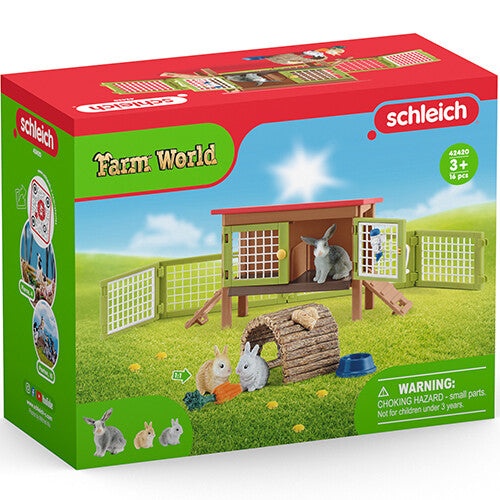 schleich farm world konijnenhok met konijnen | 42420 | 5