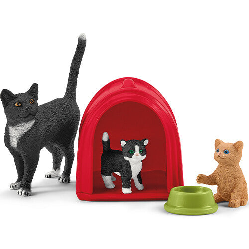 schleich farm world poezen met accessoires | 42501 | 1