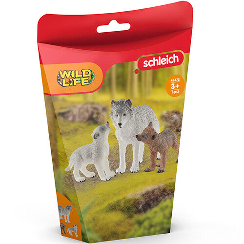 schleich wild life moederwolf met welpen | 42472 | 2