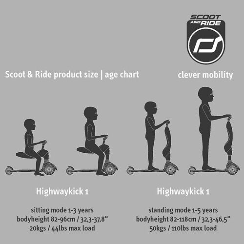 scoot and ride 2-in-1 loopfiets en step - highwaykick 1 - blueberry  | SR-96352 | 6