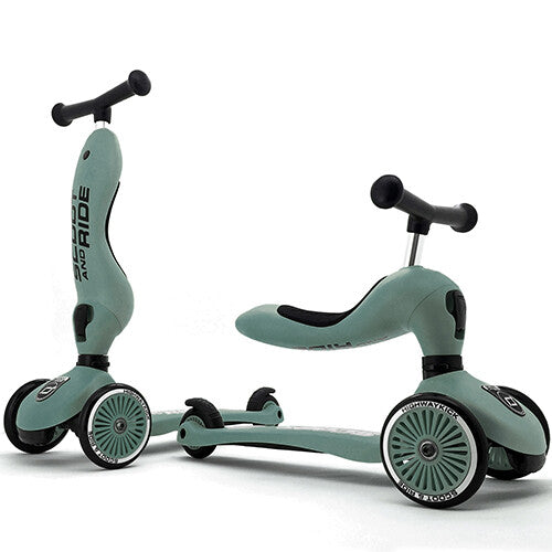 scoot and ride 2-in-1 loopfiets en step - highwaykick 1 - forest  | SR-96269 | 0